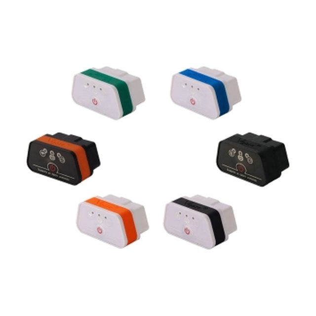 Vgate iCar2 wifi-adapters in zes kleuren