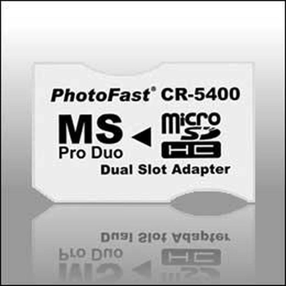 2xmicroSDHC naar MS Pro Duo adapter met dubbele slot voor MicroSDHC-kaarten