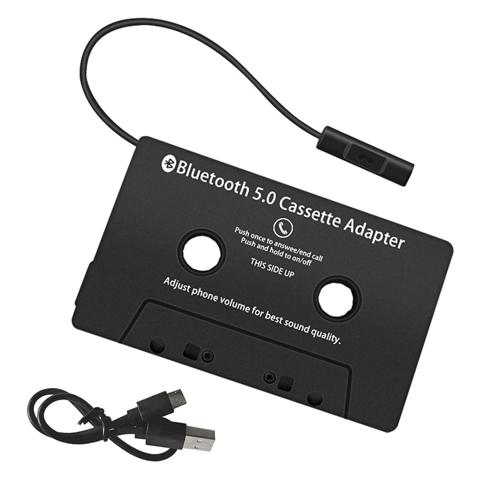 Bluetooth cassette-adapter voor auto met handsfree en Bluetooth 5.0