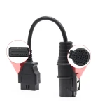 Adaptador cable diagnóstico Iveco 30 Pin a OBD2 16 Pin en plástico ABS negro