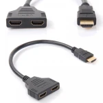 HDMI-adapter male naar 2 HDMI female uitgangen splitter satkit
