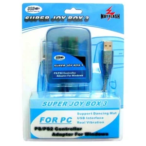 PS2-controlleradapter naar pc Super Joy Box Pro 3 van Mayflash met USB-aansluiting