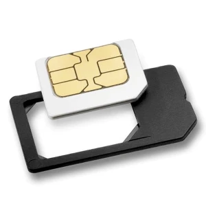 Flexibele zwarte MicroSIM naar SIM-adapter voor iPhone en iPad