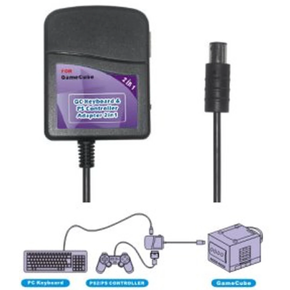 GameCube-adapter voor PS2/PSX-controller en toetsenbord