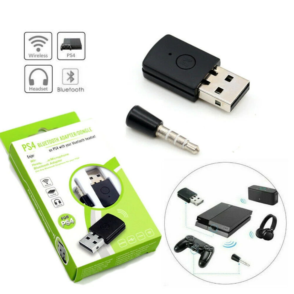 USB Bluetooth-adapter voor PS4-headset met draadloze microfoon 4.0