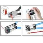 Krimptang 6-50mm² met antislip handgrepen en verstelbare rotatie