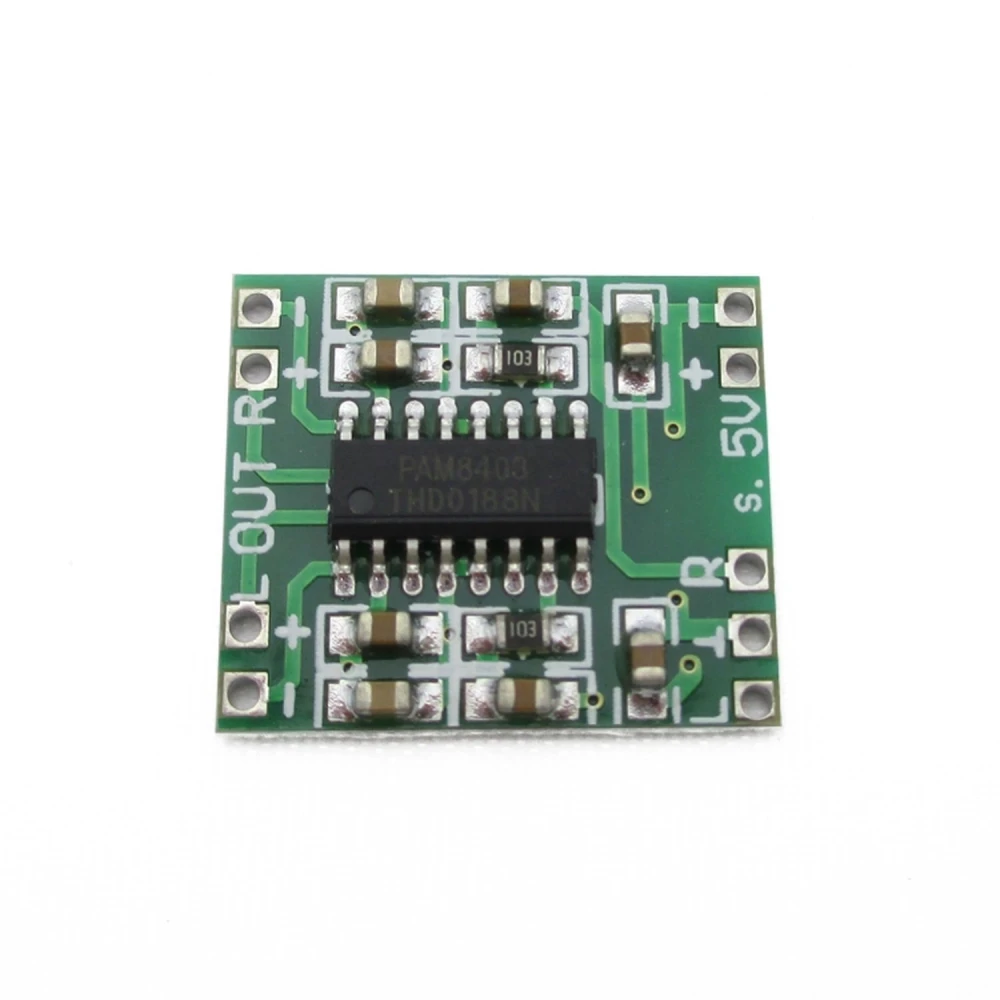 PAM8403 stereo versterker 3W + 3W voor Arduino en microcontrollers