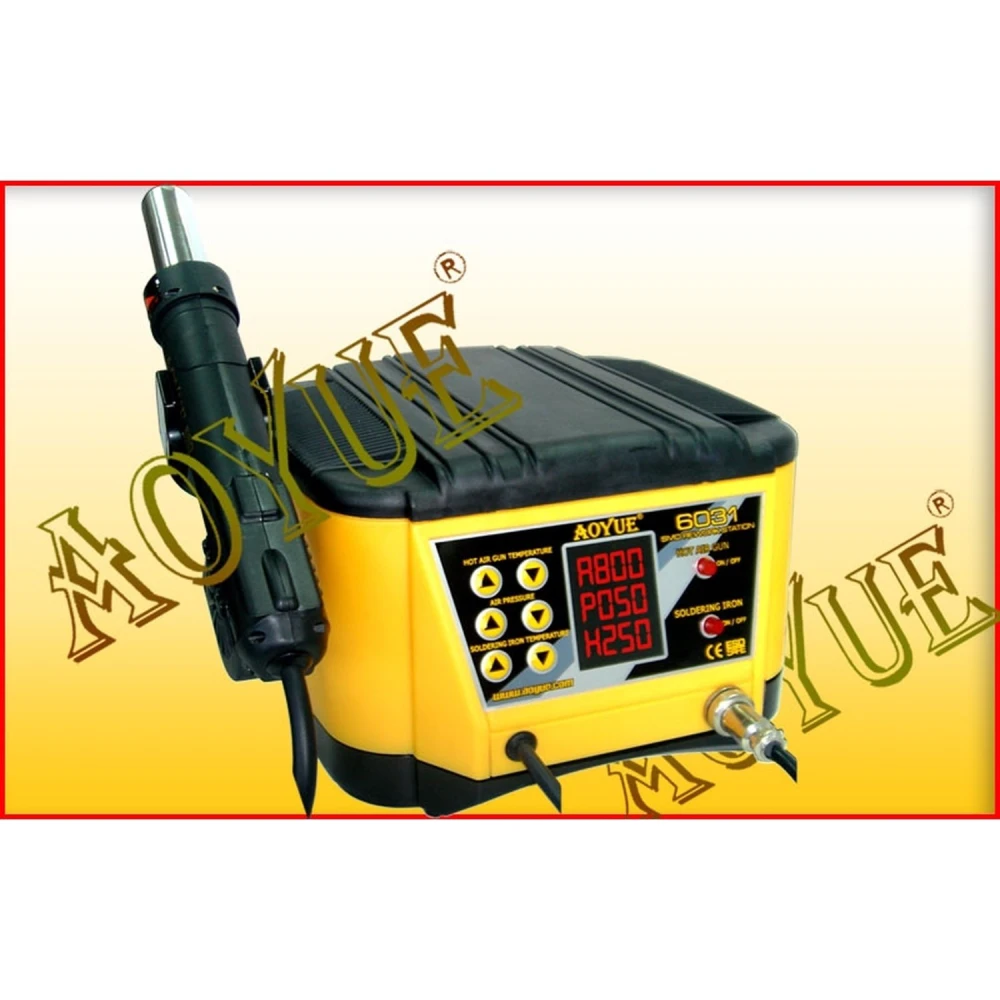 Aoyue 6031 Sirocco Series professionele 2-in-1 reparatiestation