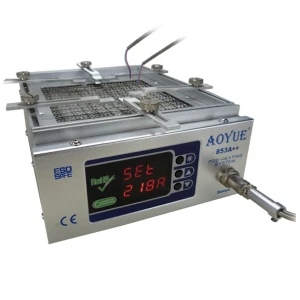 Aoyue 853a++ voorverwarmstation met digitale regeling en uitschuifbare steun