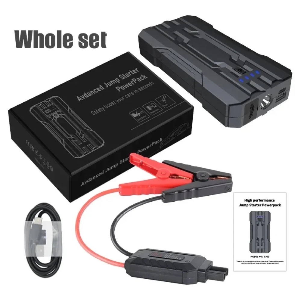 Auto jumpstarter 8000mAh Jumpstarter S301 compact en veilig met LED SOS-lamp
