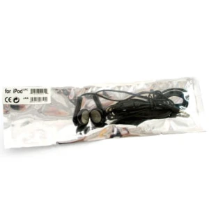 Zwarte iPod-oordopjes met hoge geluidskwaliteit