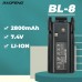 Baofeng BL-8 2800mAh 7.4V Vervangingsbatterij voor BF-UV82/UV-8D/UV-89/UV-82/UV-82HX/UV-82HP Walkie Talkie Bidirectioneel