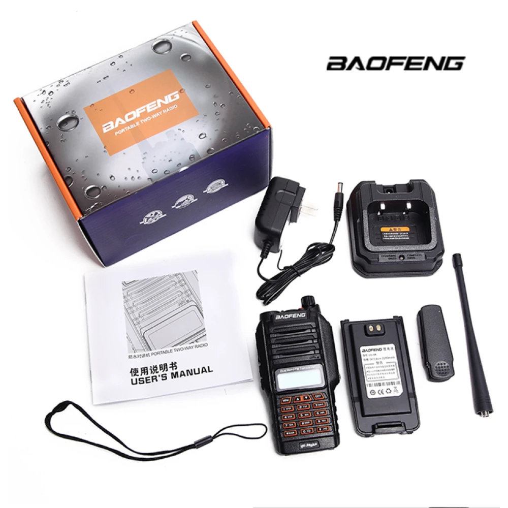 Baofeng UV9R Plus walkie-talkie met groot bereik en 160 kanalen