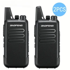 Baofeng T20 oplaadbare walkie talkie - 2 stuks met oortjes