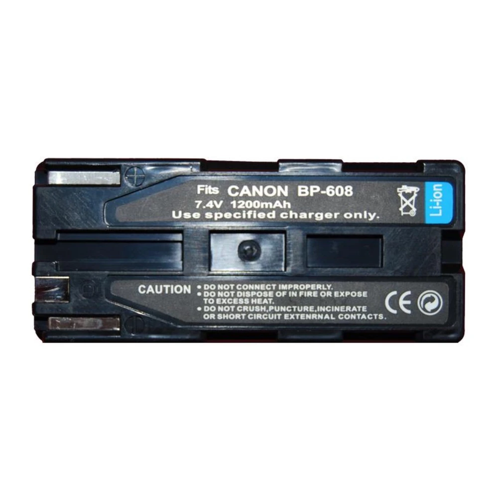 Compatibele Canon BP-608 accu voor Canon videocamera's