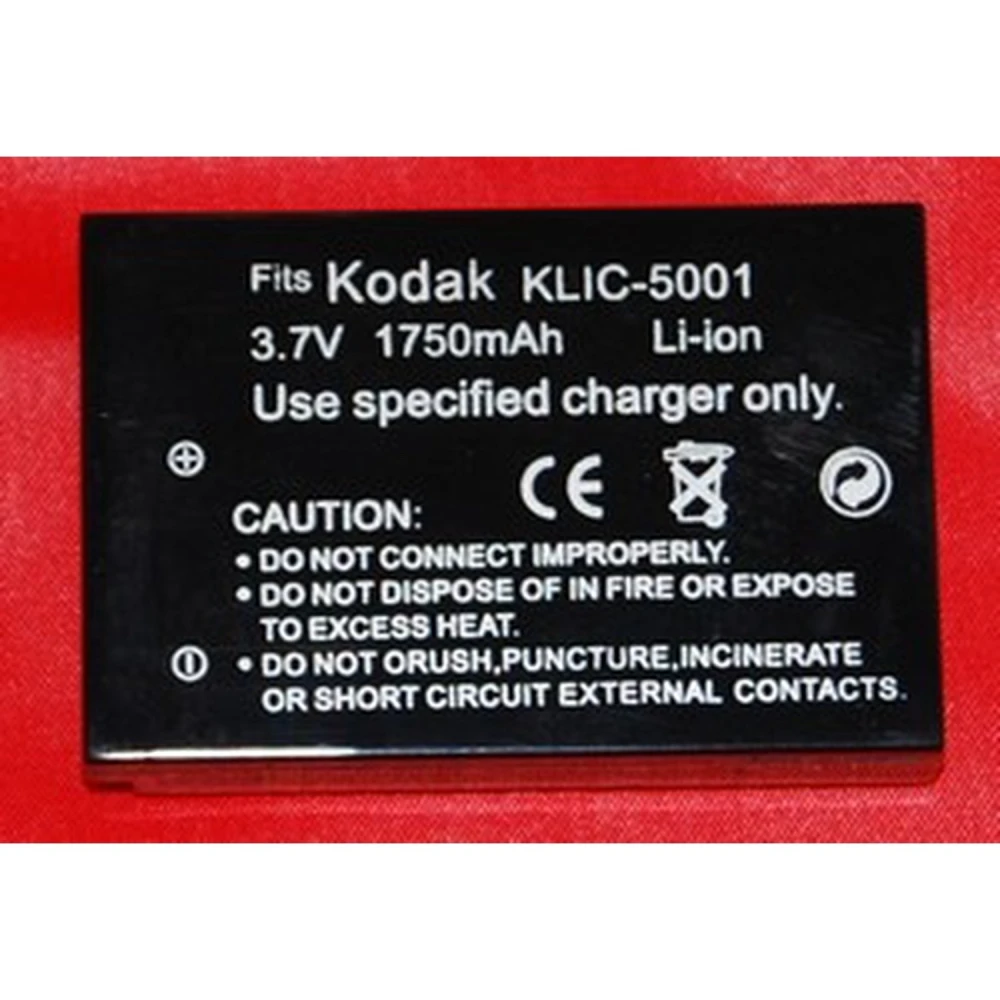 Compatibele Kodak KLIC-5001 batterij voor digitale camera's en camcorders