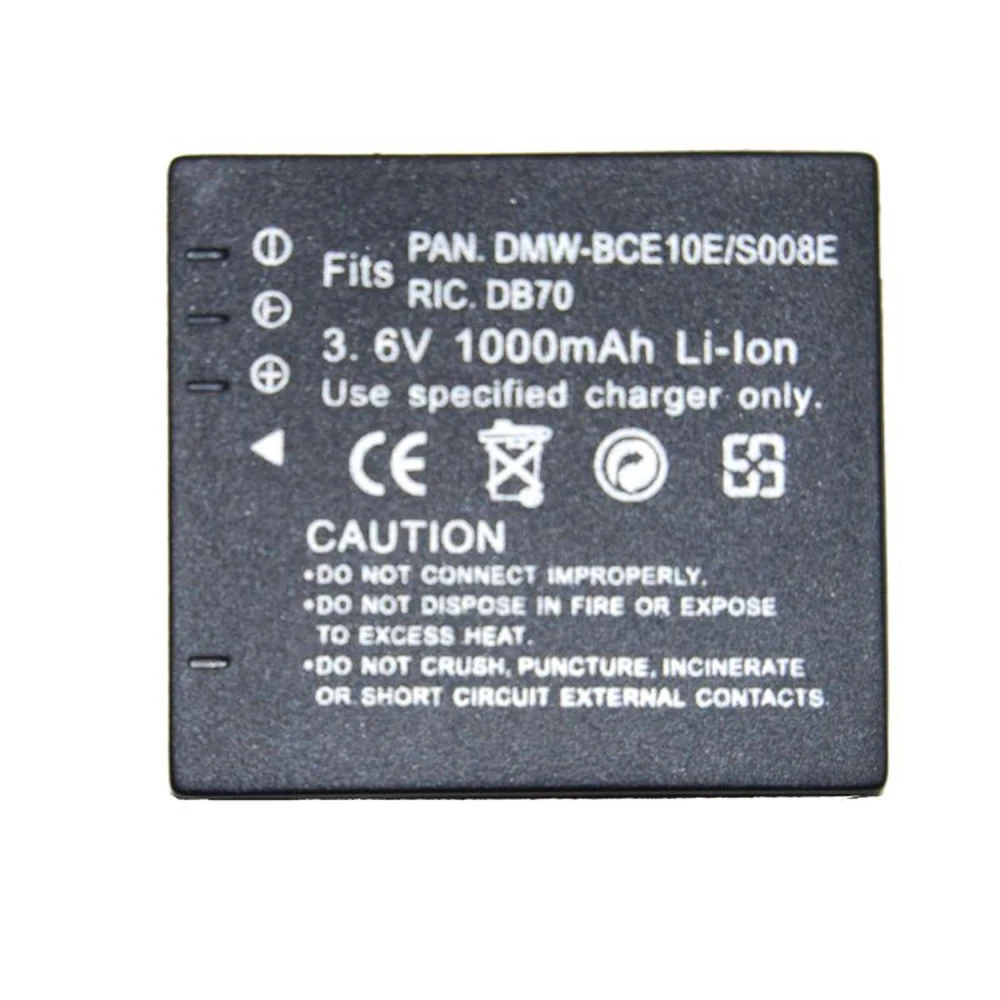 Compatibele Panasonic CGA-008E/BCE10E batterij voor Panasonic digitale camera's
