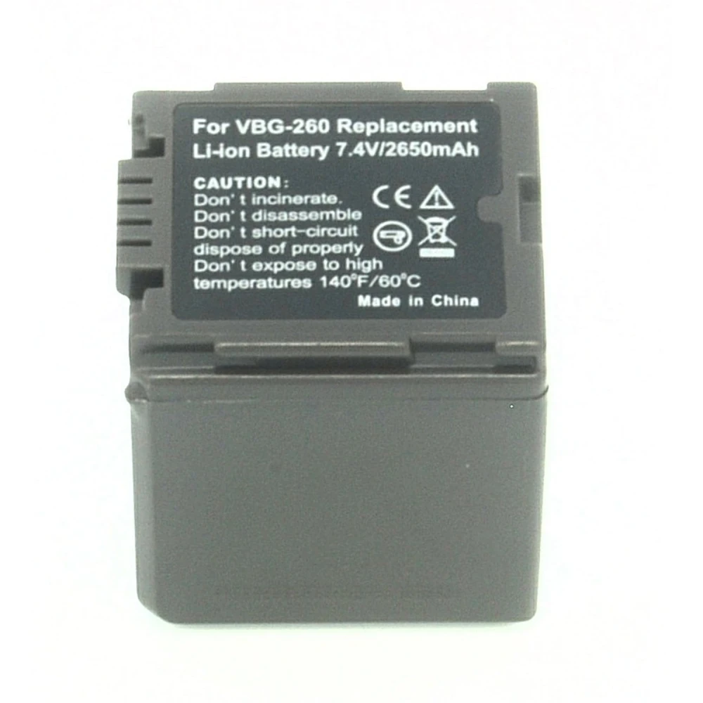 Compatibele Panasonic VW-VBG260 batterij voor digitale camera's en camcorders