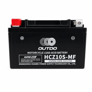OUTDO Motoraccu AGM 12V 9Ah OUTDO HCZ10S-MF - Compatibel met Yuasa YTZ10S(-BS) / GTZ10S / ETZ10S