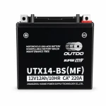 Motoraccu AGM 12V 12Ah OUTDO UTX14-BS(MF) - Compatibel met Yuasa YTX14-BS / GTX14-BS / ETX14-BS