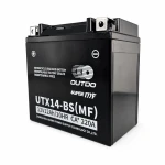 Motoraccu AGM 12V 12Ah OUTDO UTX14-BS(MF) - Compatibel met Yuasa YTX14-BS / GTX14-BS / ETX14-BS