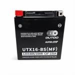 Motoraccu AGM 12V 14Ah OUTDO UTX16-BS(MF) - Compatibel Yuasa YTX16-BS / GTX16-BS / ETX16-BS / 16-B