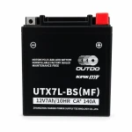 Motoraccu AGM 12V 7Ah OUTDO UTX7L-BS(MF) - Compatibel met Yuasa YTX7L-BS / GTX7L-BS / ETX7L-BS