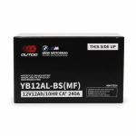 Motoraccu AGM 12V 12Ah OUTDO YB12AL-BS(MF) - Compatibel met Yuasa YB12AL-A2 / GS YB12AL-A2 / 12N12-4A-1 (flooded vergelijkbaar)