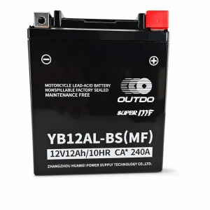 OUTDO Motoraccu AGM 12V 12Ah OUTDO YB12AL-BS(MF) - Compatibel met Yuasa YB12AL-A2 / GS YB12AL-A2 / 12N12-4A-1 (flooded vergelijkbaar)