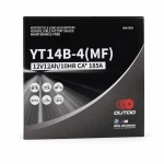 Motoraccu AGM 12V 12Ah OUTDO YT14B-4(MF) - Compatibel met Yuasa YT14B-BS / GT14B-BS / GT14B-4 / ETZ14B-BS / ET14B-4