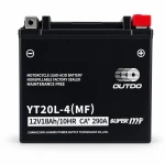 Motoraccu AGM 12V 18Ah OUTDO YT20L-4(MF) - Compatibel met Yuasa YTX20L-BS / GTX20L-BS / ETX20L-BS / Y50-N18L-A