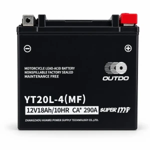 Motoraccu AGM 12V 18Ah OUTDO YT20L-4(MF) - Compatibel met Yuasa YTX20L-BS / GTX20L-BS / ETX20L-BS / Y50-N18L-A