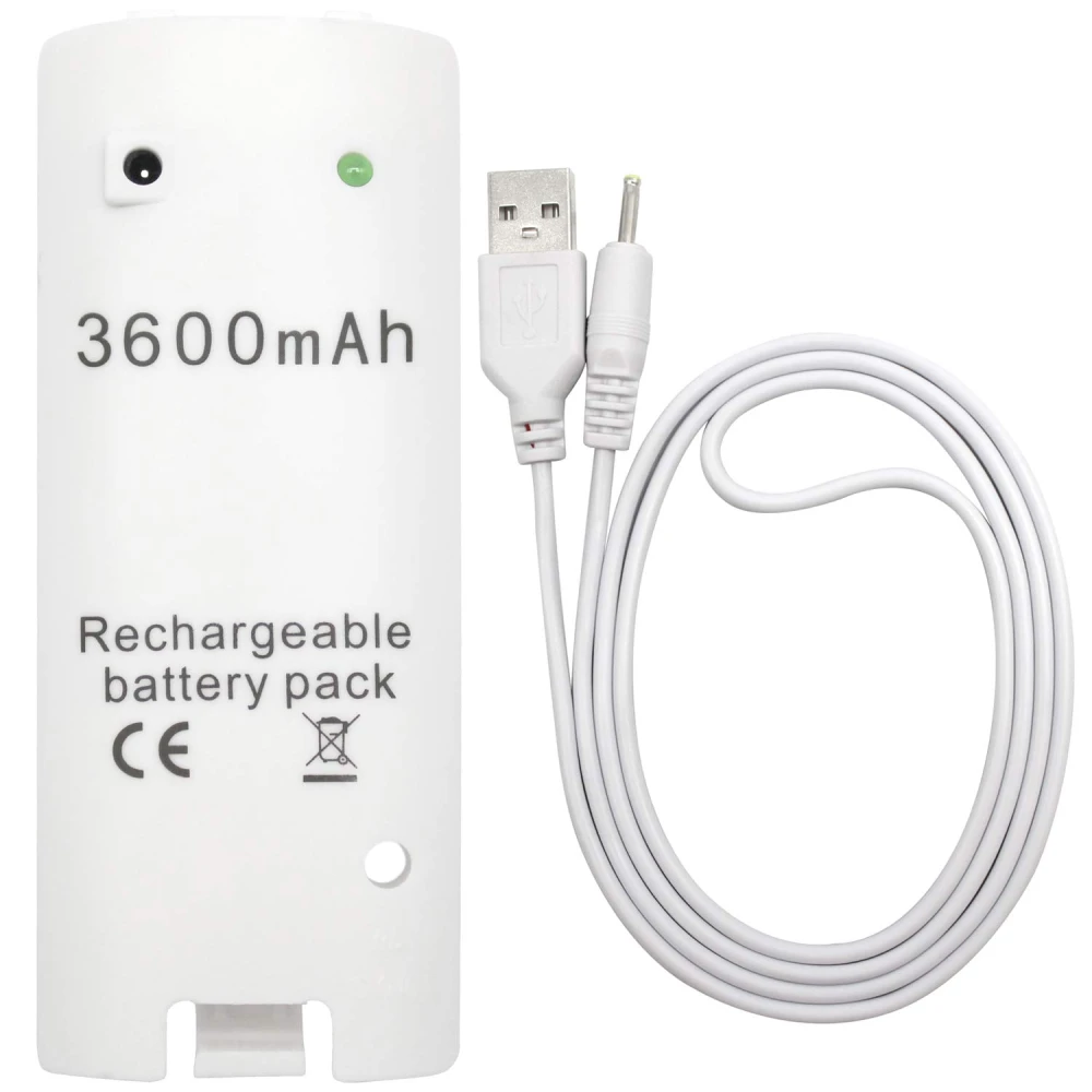 Oplaadbare 3600mAh batterij voor Wii-controllers - Kracht en duur