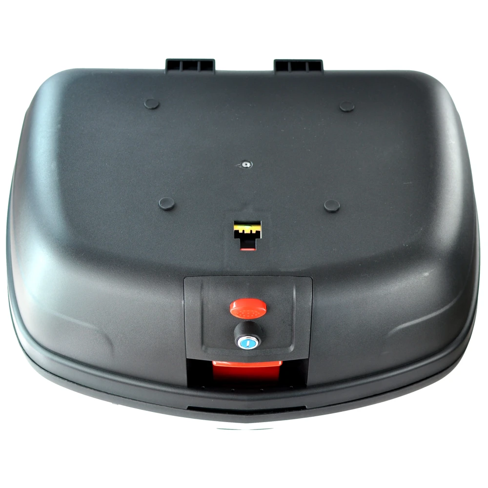 Universele motor topkoffer 46 liter zilver - XXL voor 2 helmen met slot