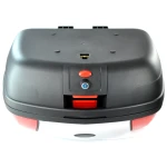 Universele motor topkoffer 46 liter zilver - XXL voor 2 helmen met slot