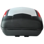 Universele motor topkoffer 46 liter zilver - XXL voor 2 helmen met slot