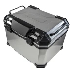 Universele motor topkoffer 45L zilver - vierkante helmtas voor 1 helm