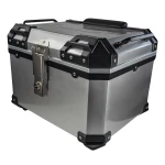 Universele motor topkoffer 45L zilver - vierkante helmtas voor 1 helm
