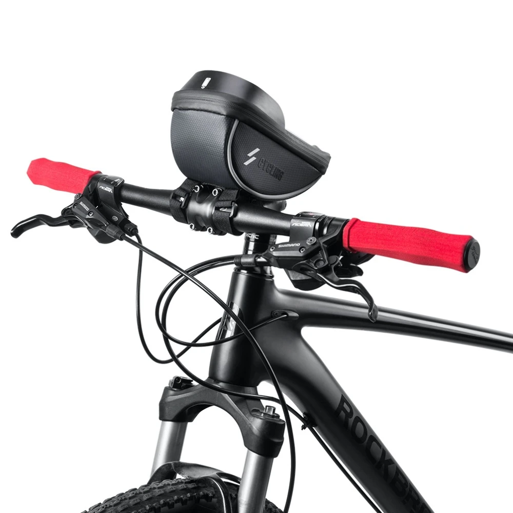 Fietstelefoonhouder tas met touchscreen en zonneklep 0.5L