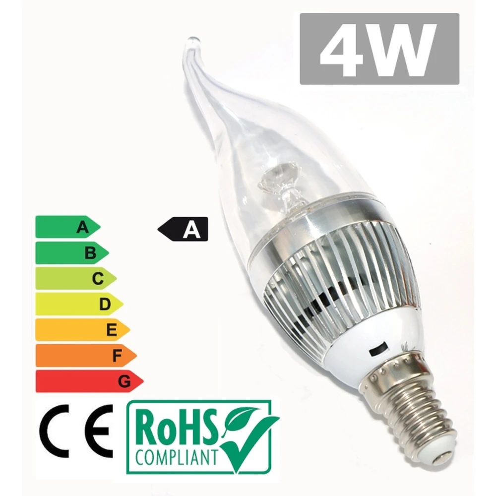 LED-lamp E14 4W 3300K warm wit voor efficiënte, natuurlijke verlichting