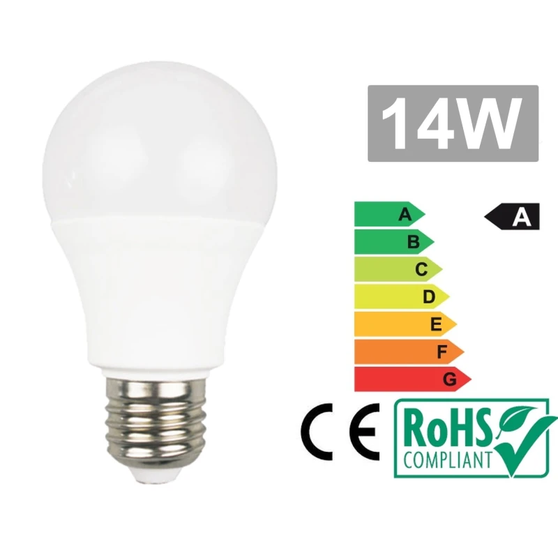 LED-lamp E27 14W 6500K koel wit, hoge efficiëntie