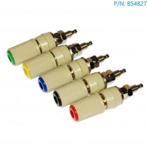 BS4827 Pack 2 4mm vrouwelijke aansluitingen rood-zwart Amass voor paneel