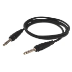 Banana testkabel male naar male 4mm 1m zwart 14AWG