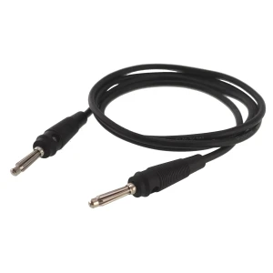 Banana testkabel male naar male 4mm 1m zwart 14AWG