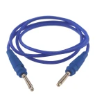 Banana testkabel man-mannetje 4mm blauw 14AWG silicone Amass