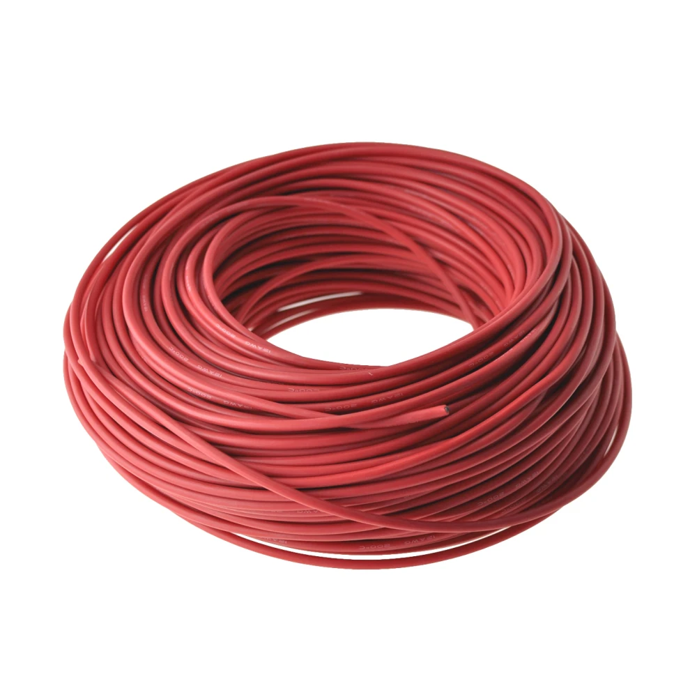 Flexibele 12AWG siliconenkabel, bestand tot 200º en 600V, rood