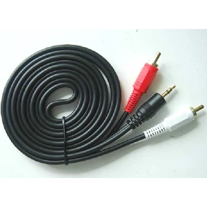 3,5mm jack naar 2 RCA kabel hoge kwaliteit 1.5m voor audioverbinding