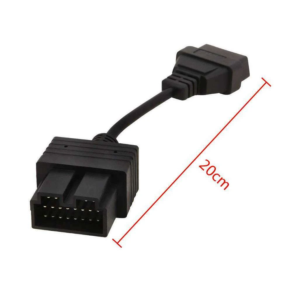 Kia OBD1 naar OBD2-kabel: 20Pin naar 16Pin diagnose-adapter compatibel met KIA