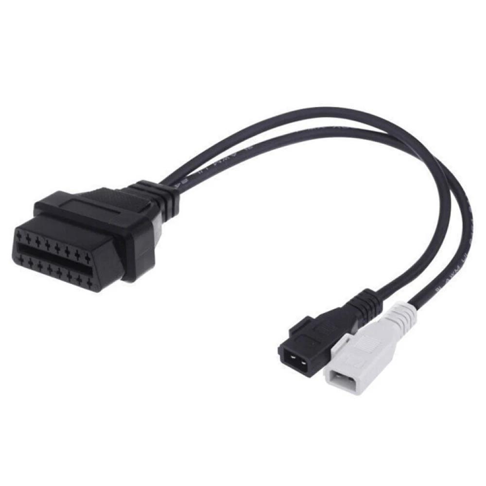 OBD2 2x2 naar 16-pins kabel voor VW Audi Seat Skoda VAG adapter