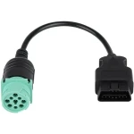 OBD2-adapterkabel 9 pin naar 16 pin voor Cummins truck - professionele diagnoseadapter